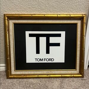 Tom Ford Black and White Logo in Gold Frame